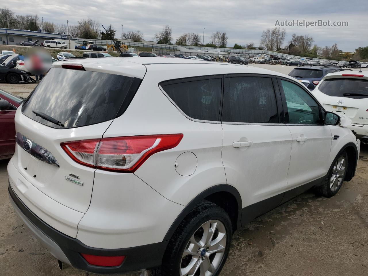 2013 Ford Escape Sel White vin: 1FMCU0HX8DUB70460