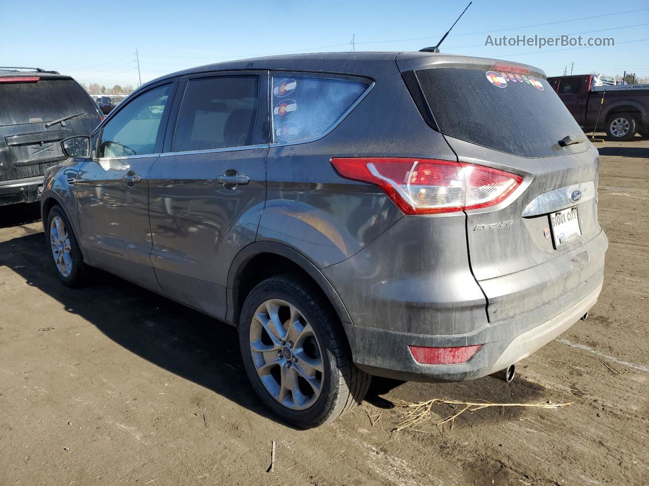 2013 Ford Escape Sel Gray vin: 1FMCU0HX9DUA88642