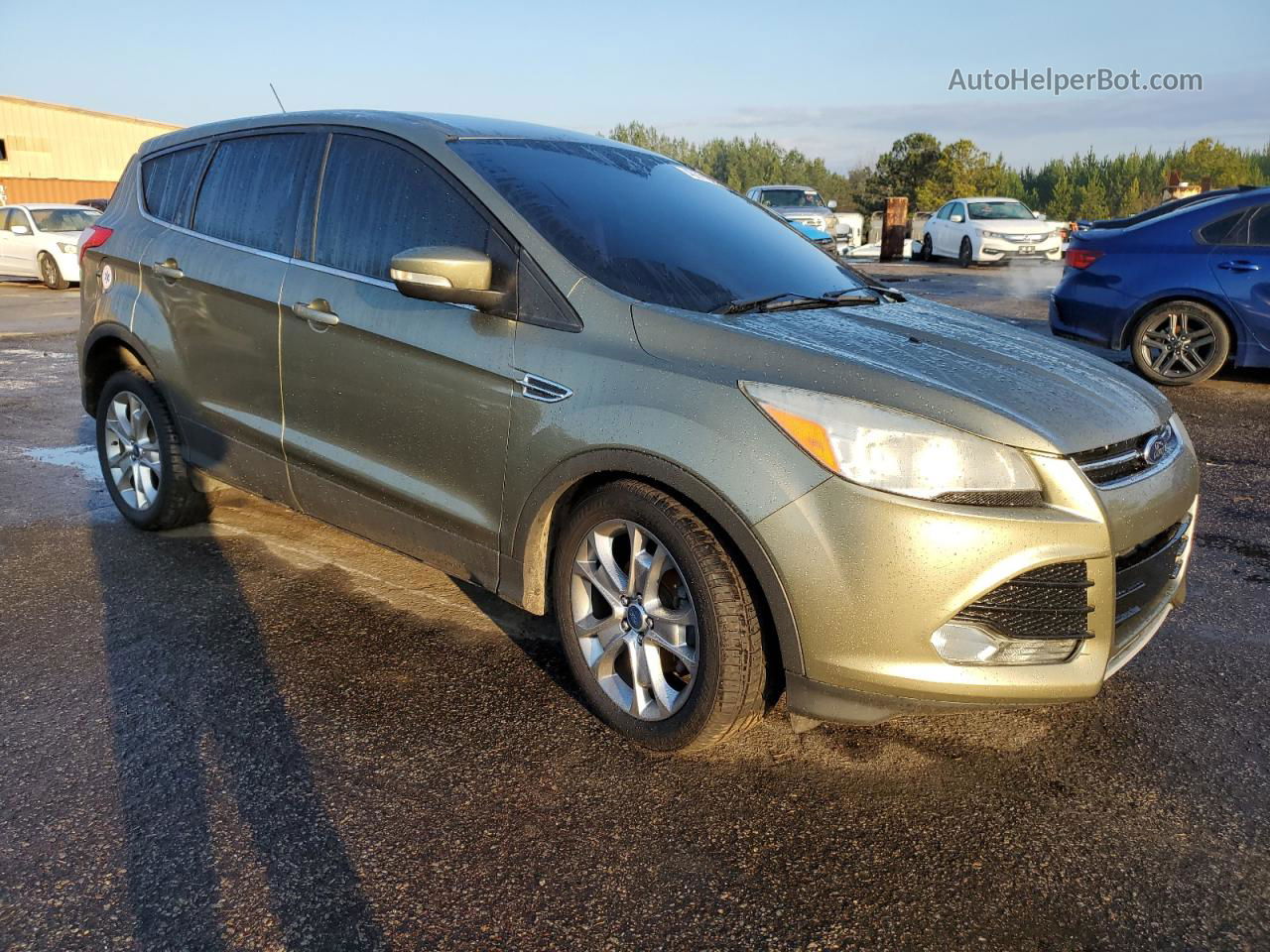 2013 Ford Escape Sel Зеленый vin: 1FMCU0HX9DUD19104