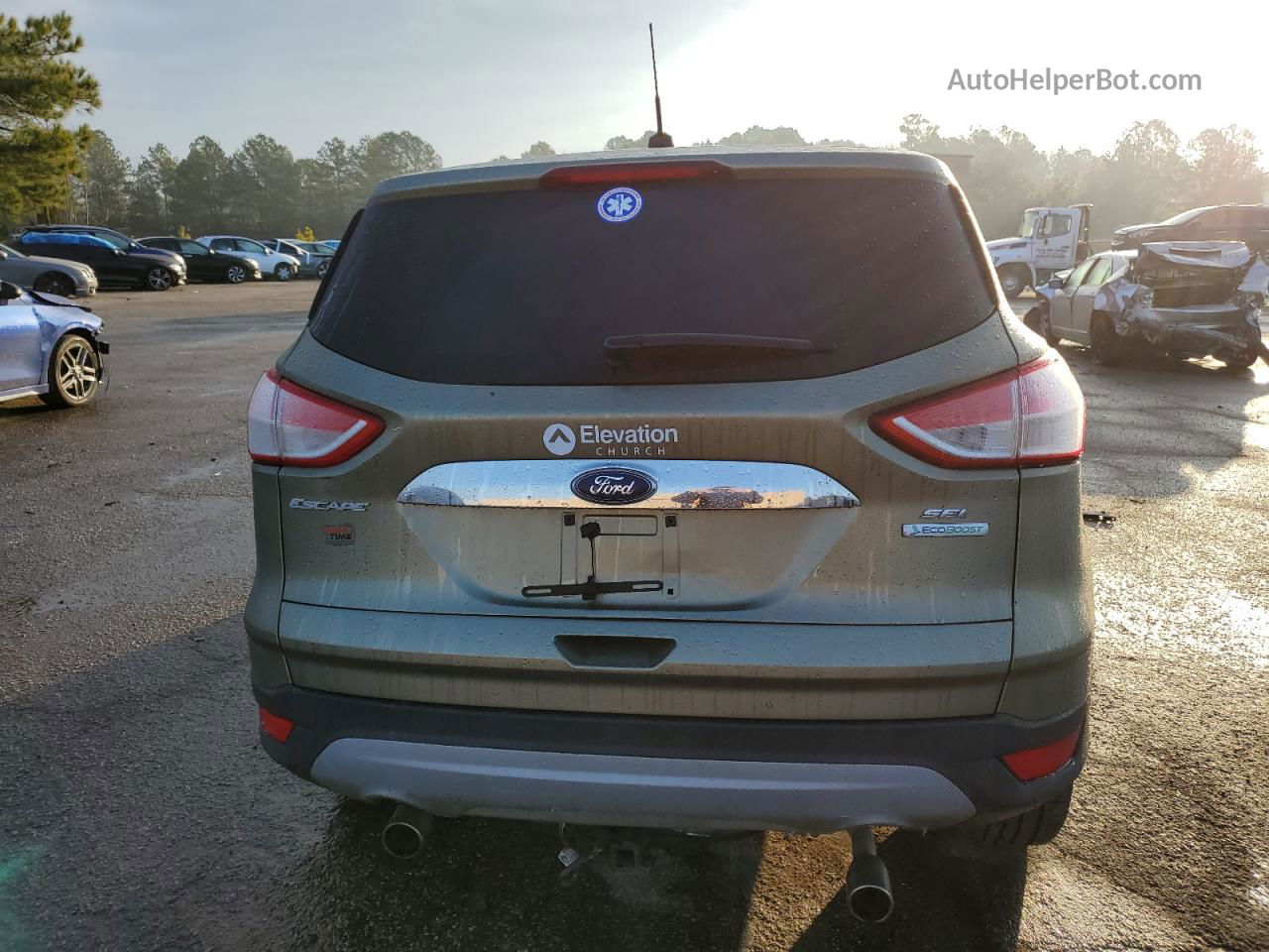 2013 Ford Escape Sel Зеленый vin: 1FMCU0HX9DUD19104