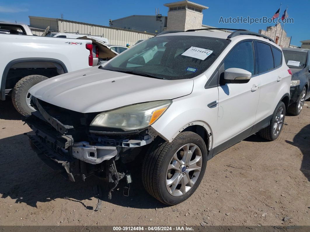 2013 Ford Escape Sel White vin: 1FMCU0HXXDUC61360