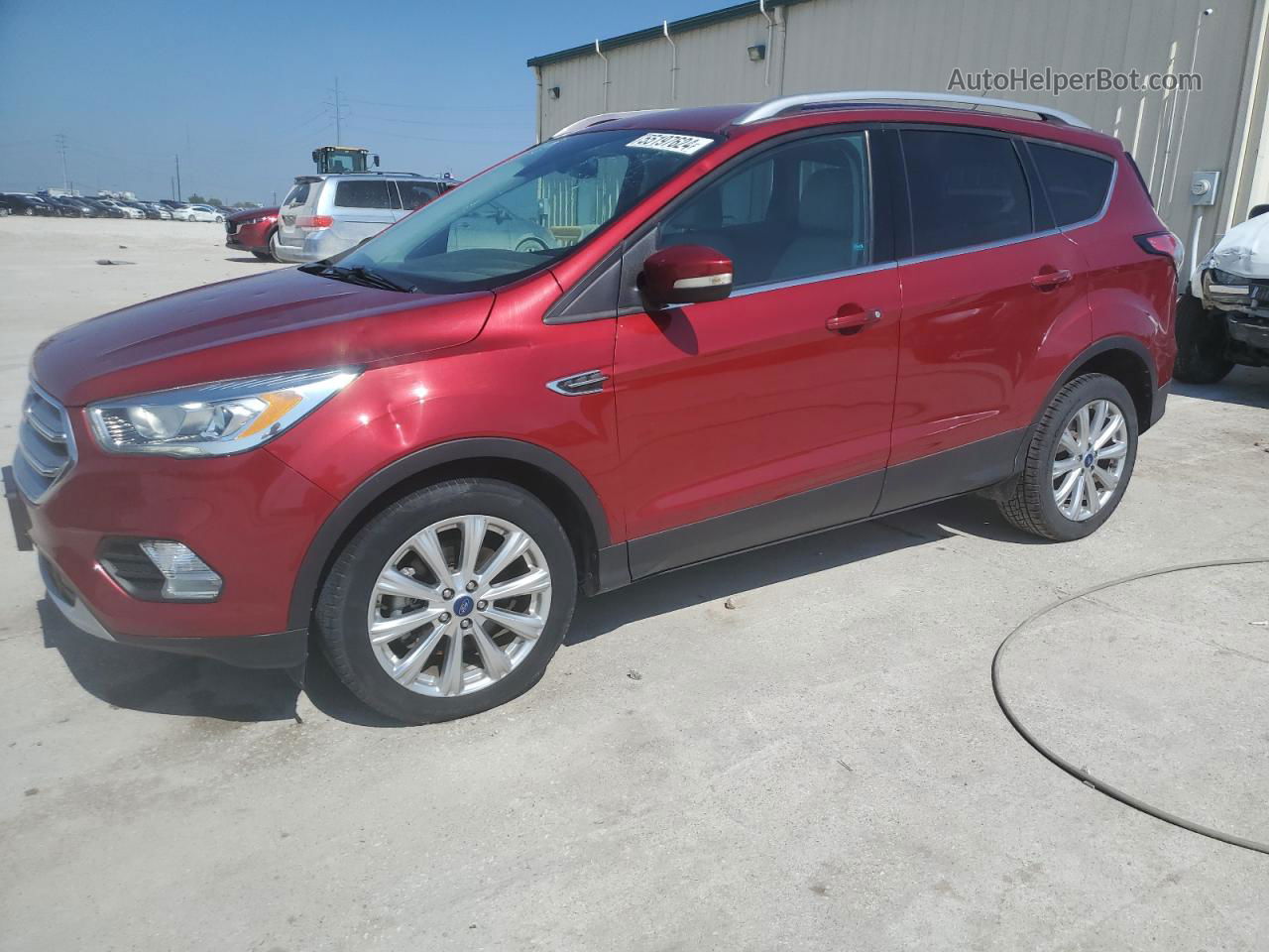 2017 Ford Escape Titanium Красный vin: 1FMCU0J90HUD40196