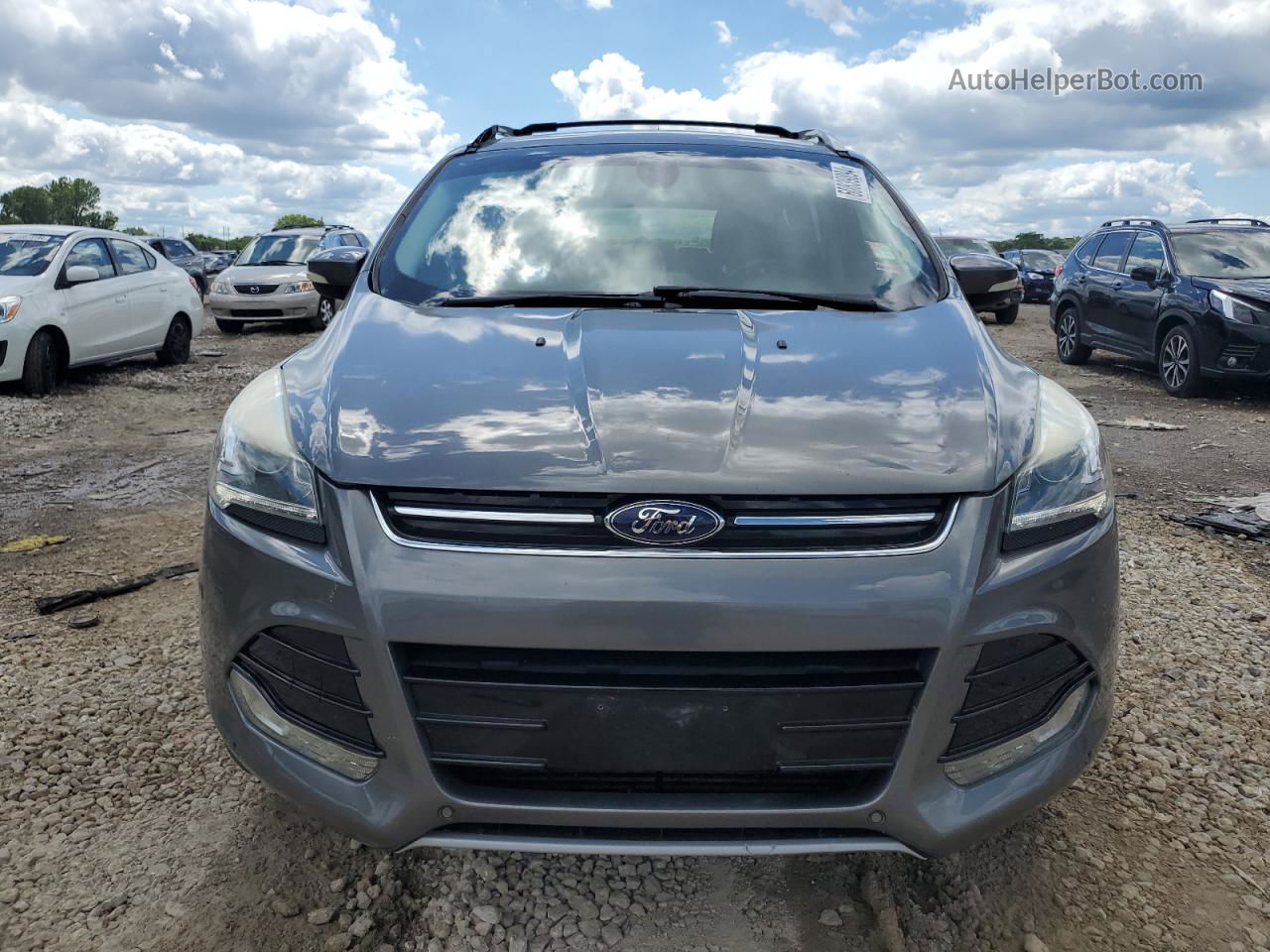 2013 Ford Escape Titanium Серый vin: 1FMCU0J91DUA07001