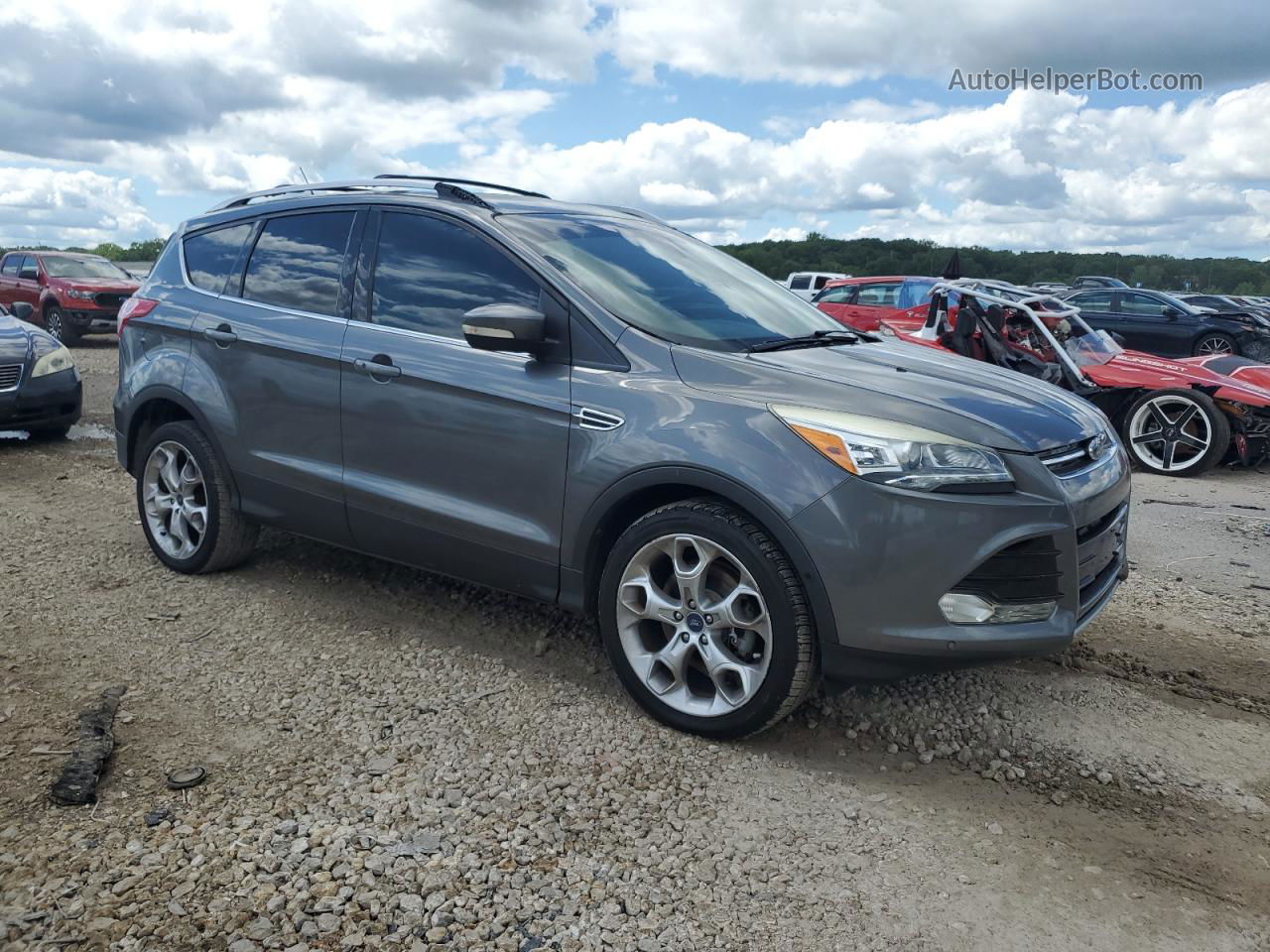 2013 Ford Escape Titanium Серый vin: 1FMCU0J91DUA07001