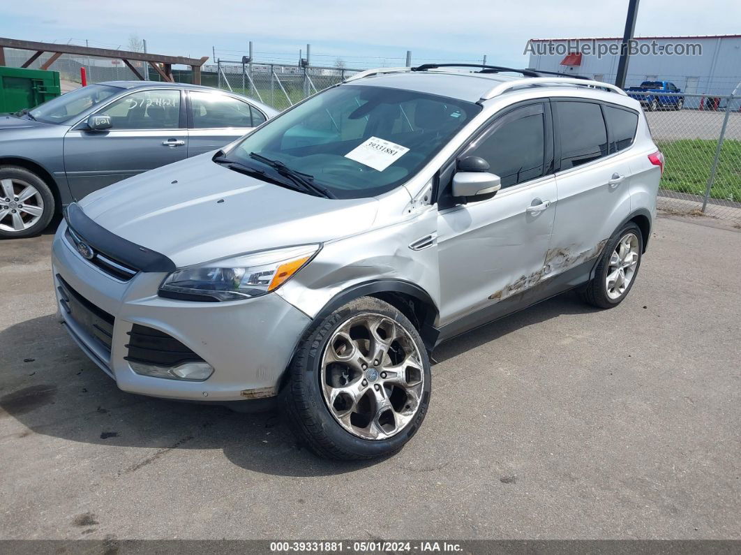 2013 Ford Escape Titanium Silver vin: 1FMCU0J91DUB55875