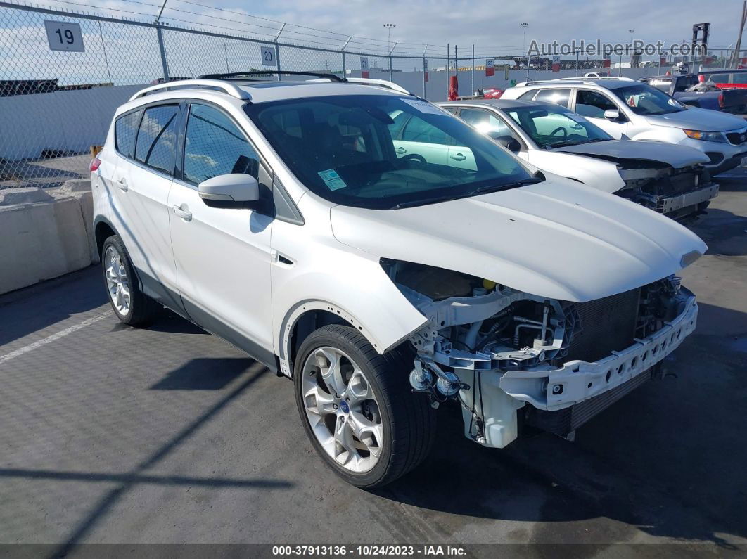 2013 Ford Escape Titanium White vin: 1FMCU0J91DUC55295