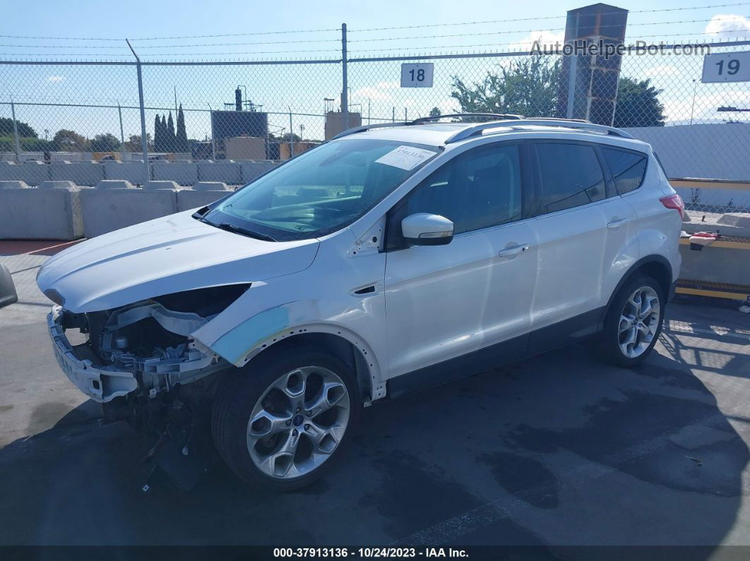 2013 Ford Escape Titanium White vin: 1FMCU0J91DUC55295