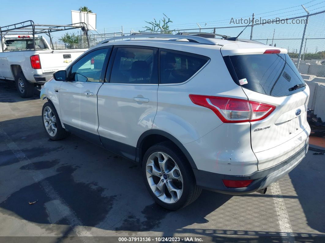 2013 Ford Escape Titanium White vin: 1FMCU0J91DUC55295