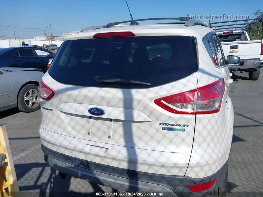 2013 Ford Escape Titanium White vin: 1FMCU0J91DUC55295