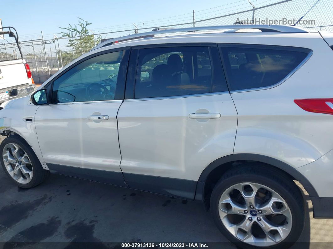 2013 Ford Escape Titanium White vin: 1FMCU0J91DUC55295