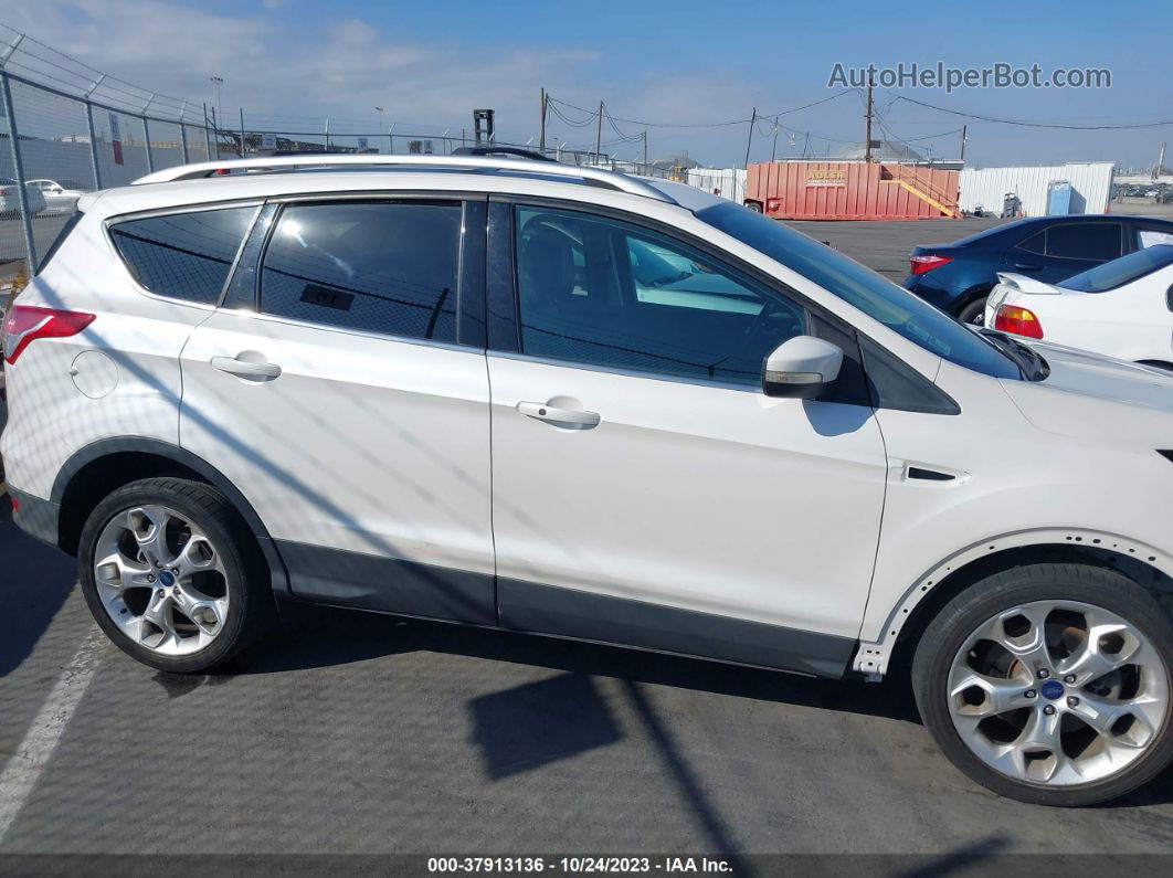 2013 Ford Escape Titanium White vin: 1FMCU0J91DUC55295