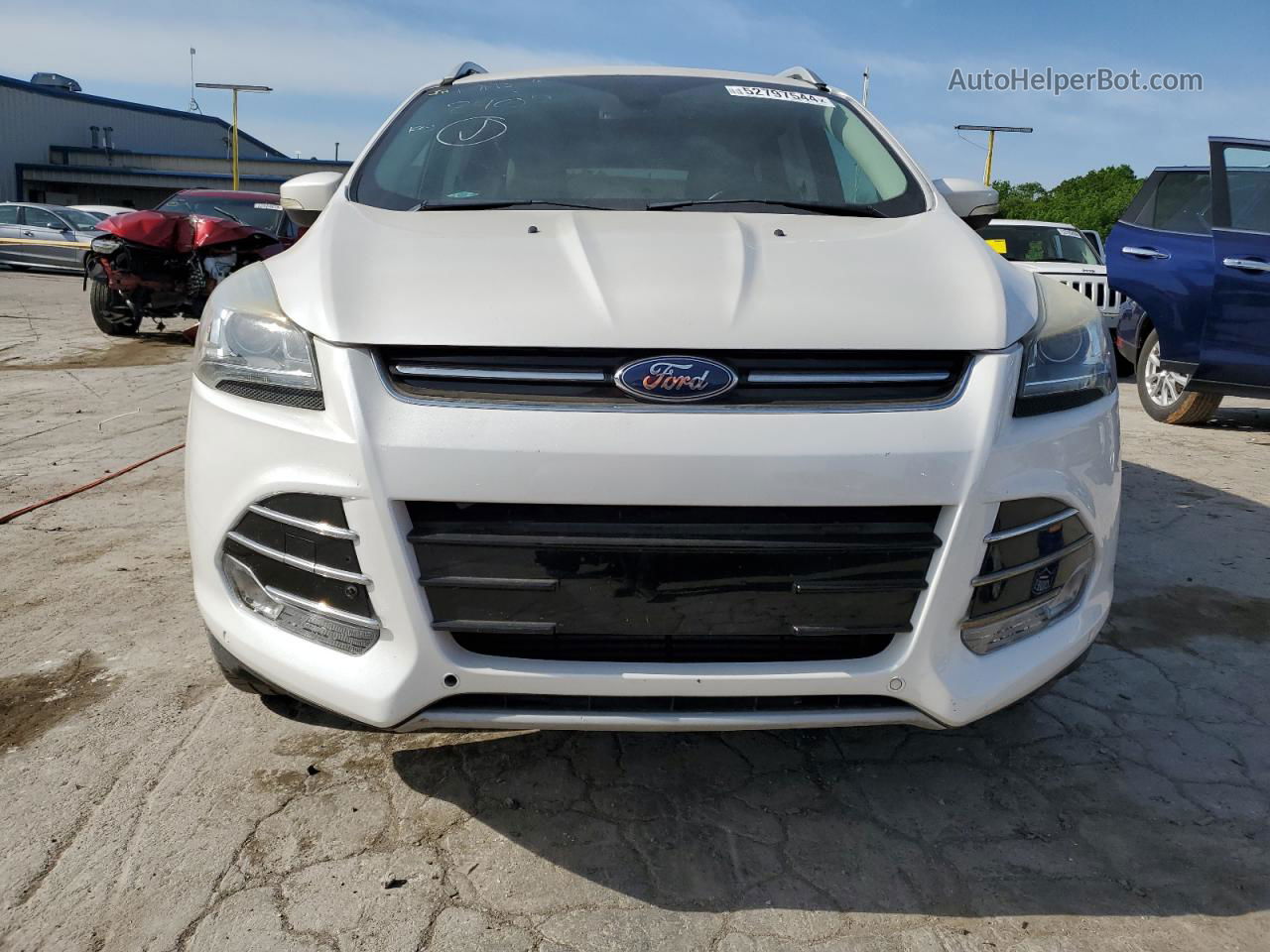 2015 Ford Escape Titanium White vin: 1FMCU0J91FUB88409