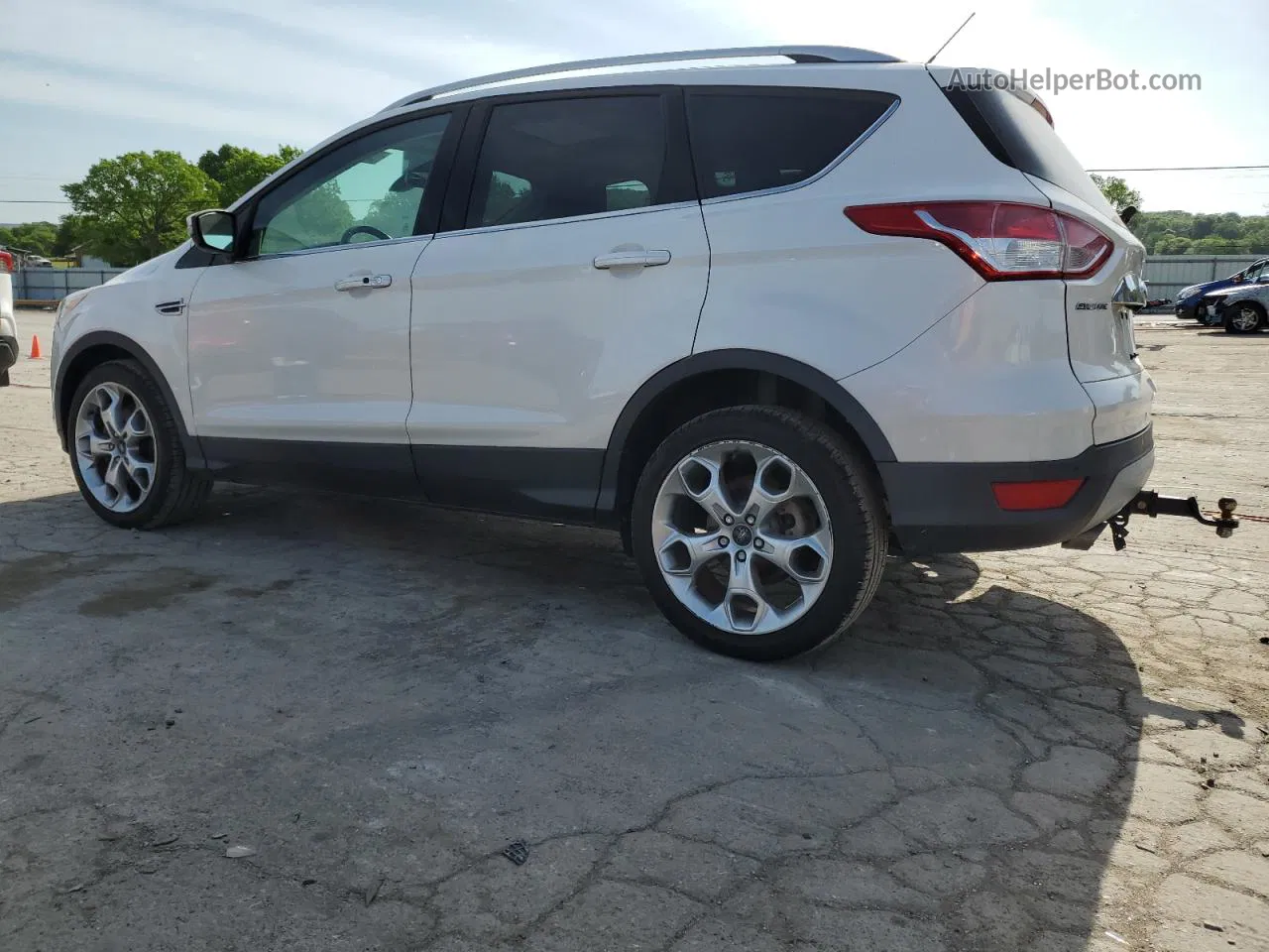 2015 Ford Escape Titanium White vin: 1FMCU0J91FUB88409