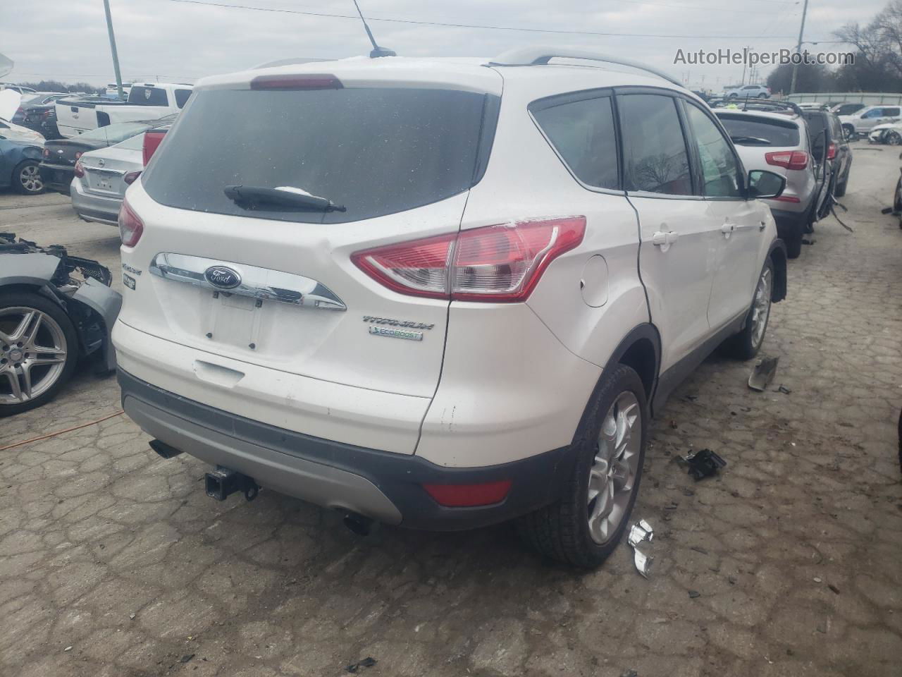 2016 Ford Escape Titanium Белый vin: 1FMCU0J91GUC34855