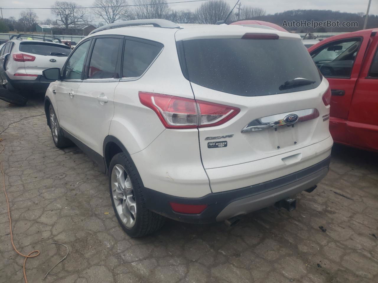 2016 Ford Escape Titanium Белый vin: 1FMCU0J91GUC34855