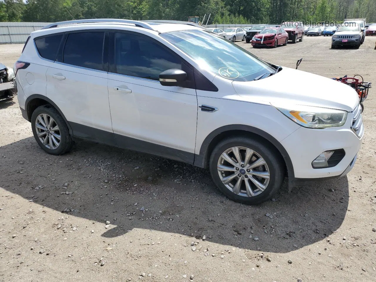 2017 Ford Escape Titanium White vin: 1FMCU0J91HUA27044