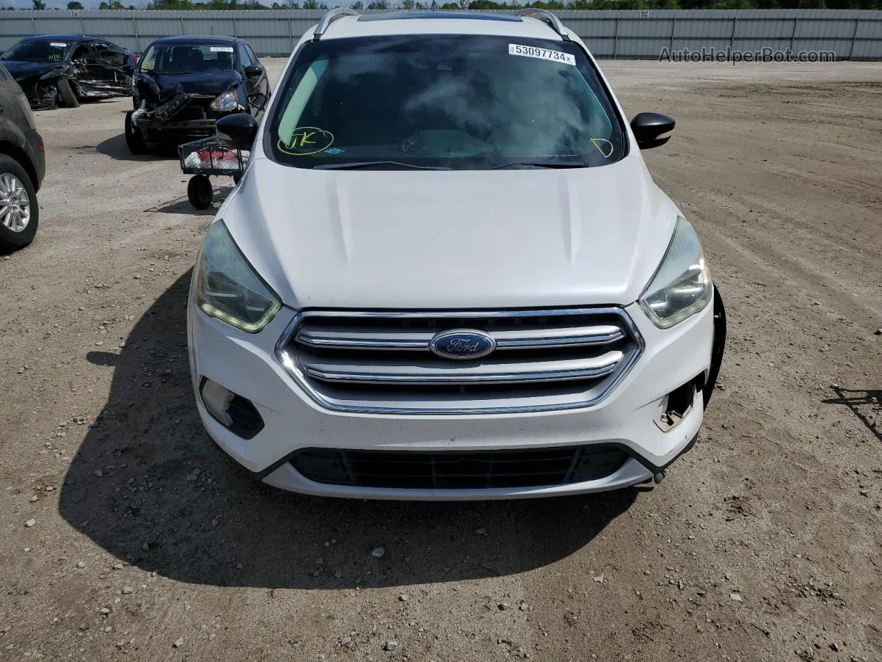 2017 Ford Escape Titanium White vin: 1FMCU0J91HUA27044