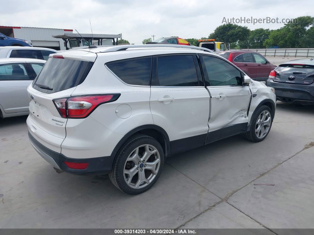 2017 Ford Escape Titanium White vin: 1FMCU0J91HUC14610