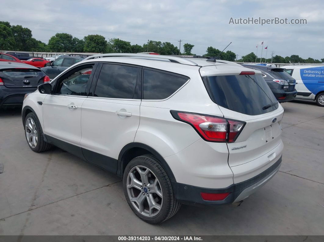 2017 Ford Escape Titanium White vin: 1FMCU0J91HUC14610