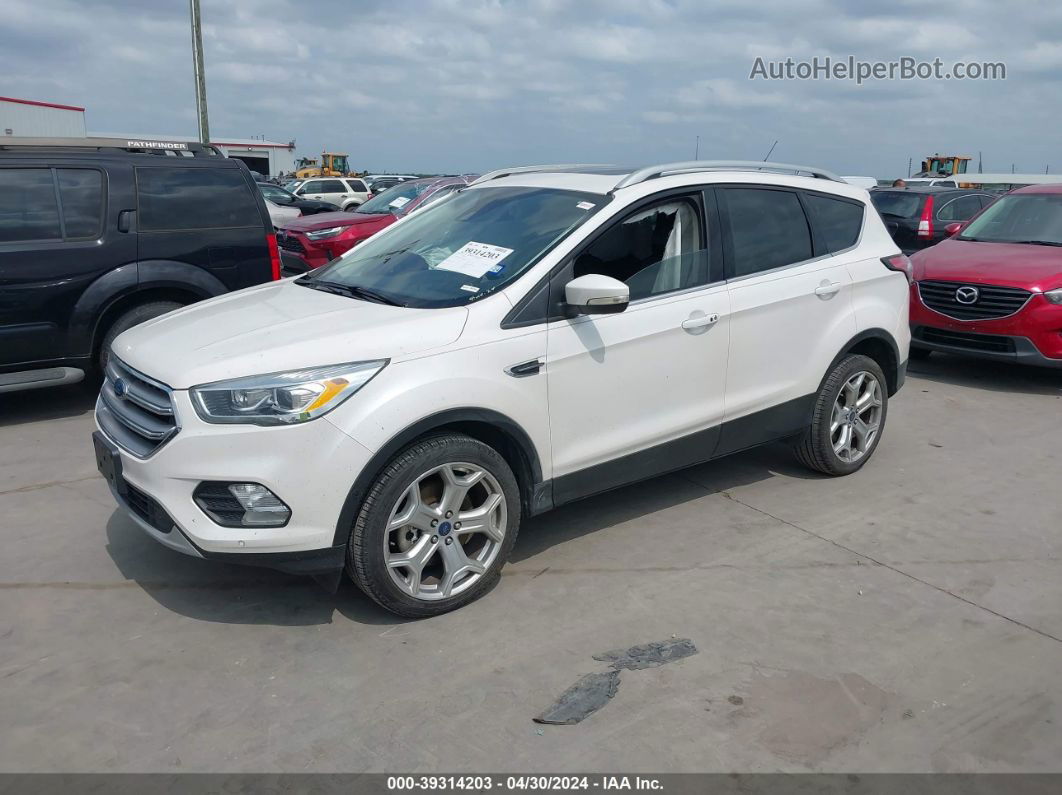 2017 Ford Escape Titanium White vin: 1FMCU0J91HUC14610