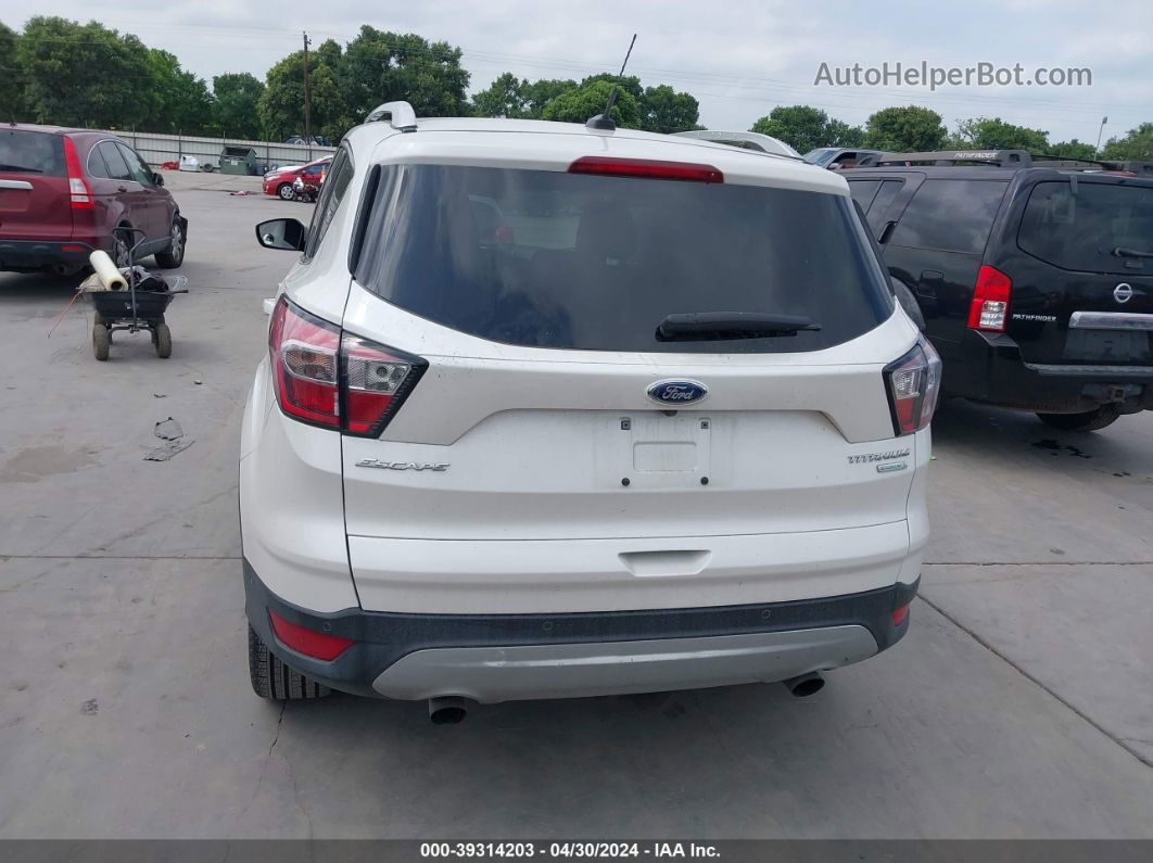 2017 Ford Escape Titanium White vin: 1FMCU0J91HUC14610