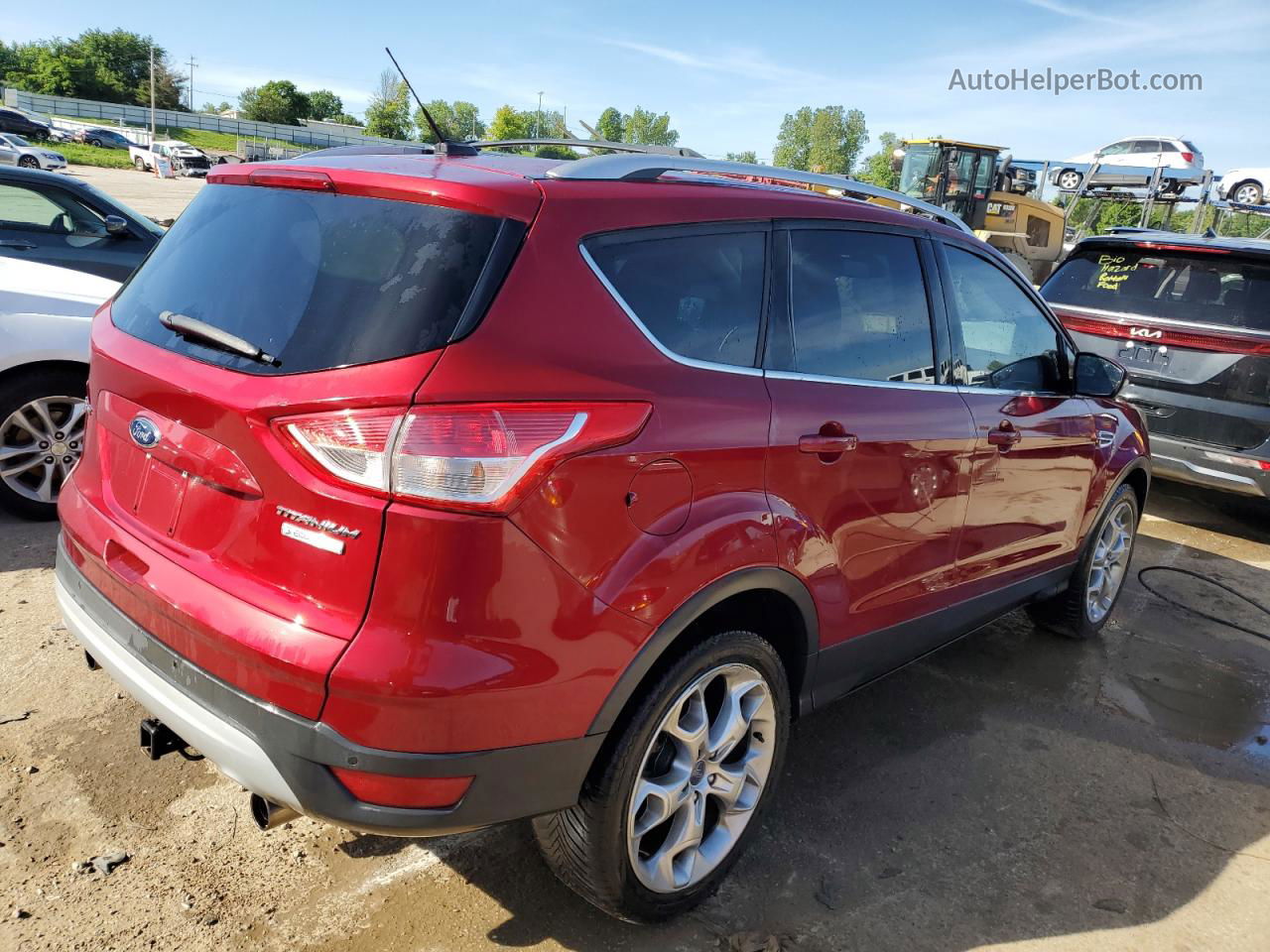 2013 Ford Escape Titanium Burgundy vin: 1FMCU0J92DUA34014