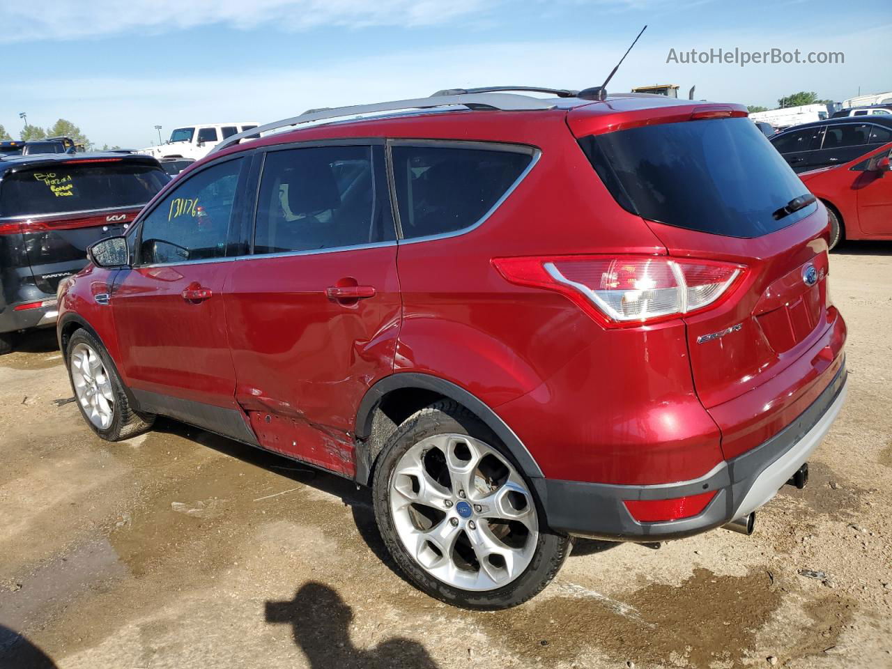 2013 Ford Escape Titanium Burgundy vin: 1FMCU0J92DUA34014