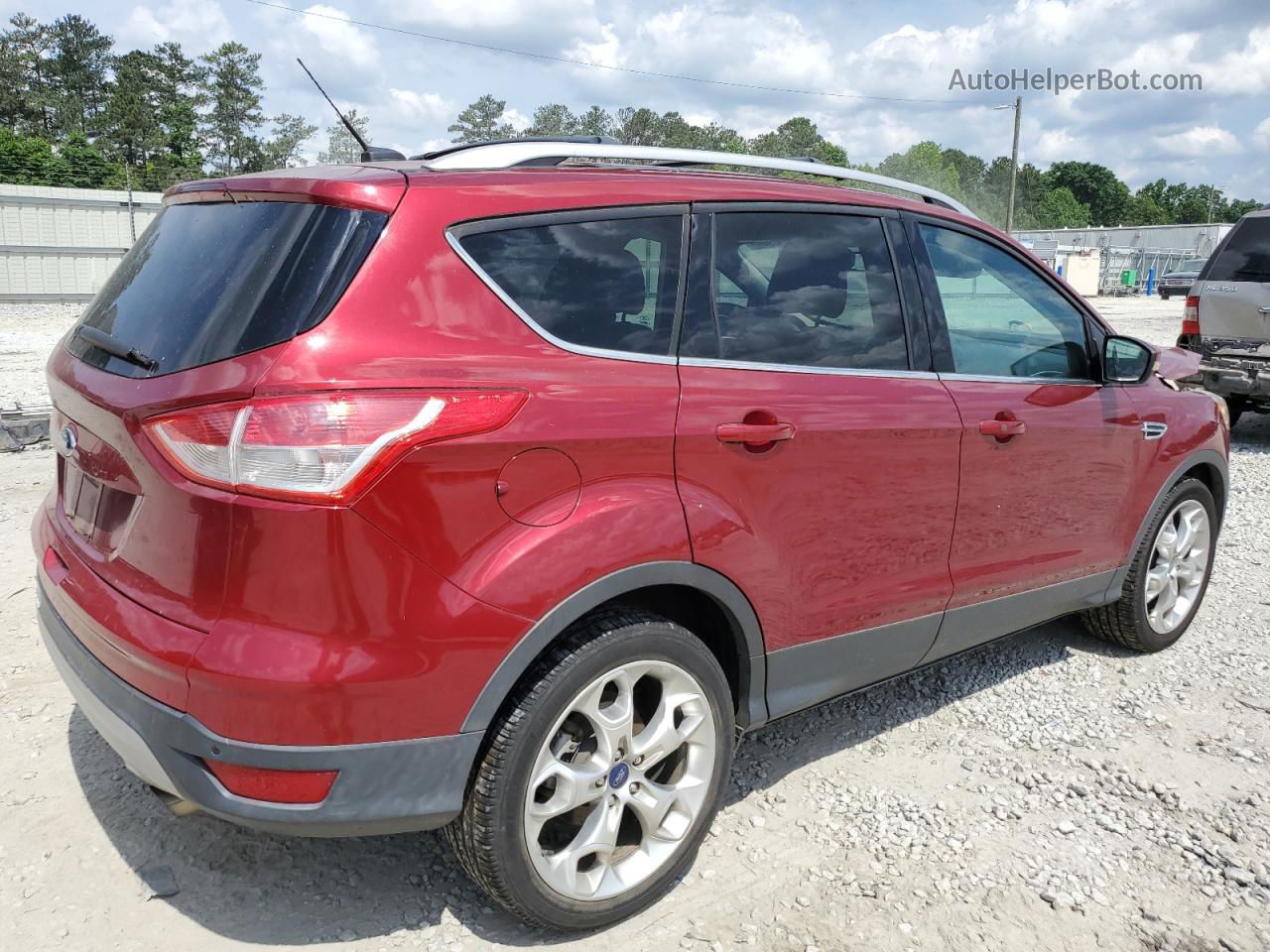 2013 Ford Escape Titanium Red vin: 1FMCU0J92DUB12579