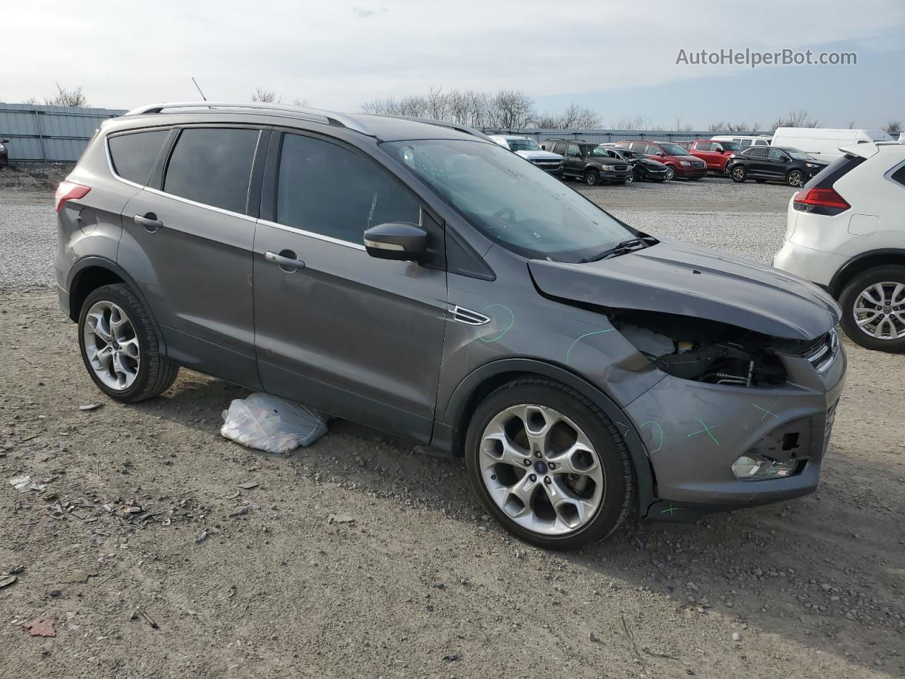 2014 Ford Escape Titanium Gray vin: 1FMCU0J92EUA02889