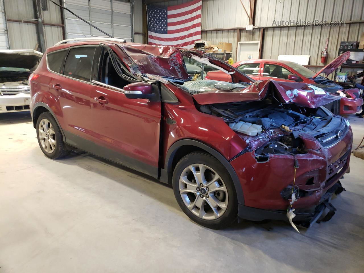 2014 Ford Escape Titanium Maroon vin: 1FMCU0J92EUE12320