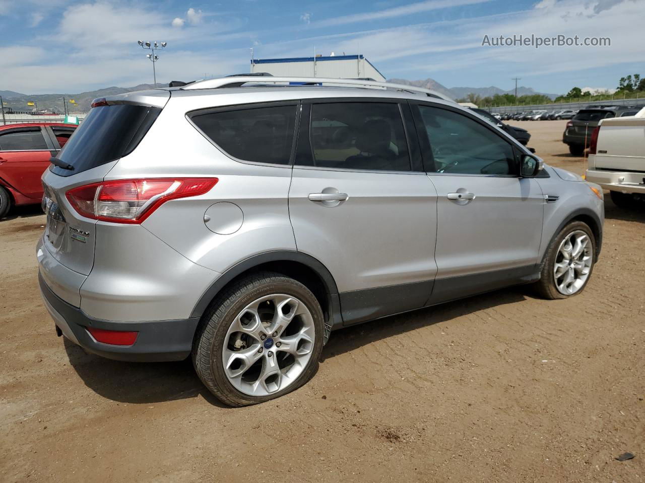 2015 Ford Escape Titanium Серебряный vin: 1FMCU0J92FUB72087