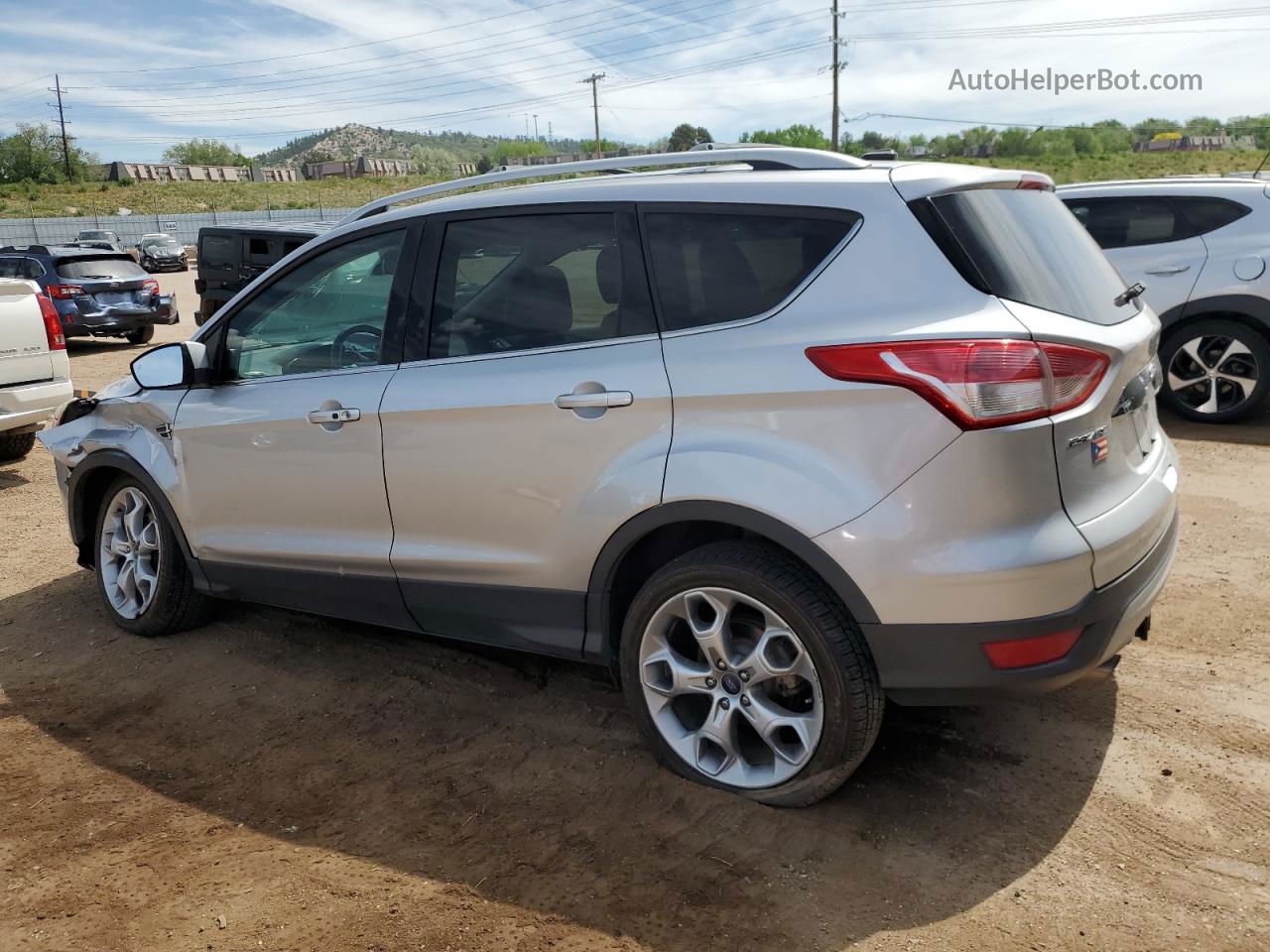 2015 Ford Escape Titanium Серебряный vin: 1FMCU0J92FUB72087