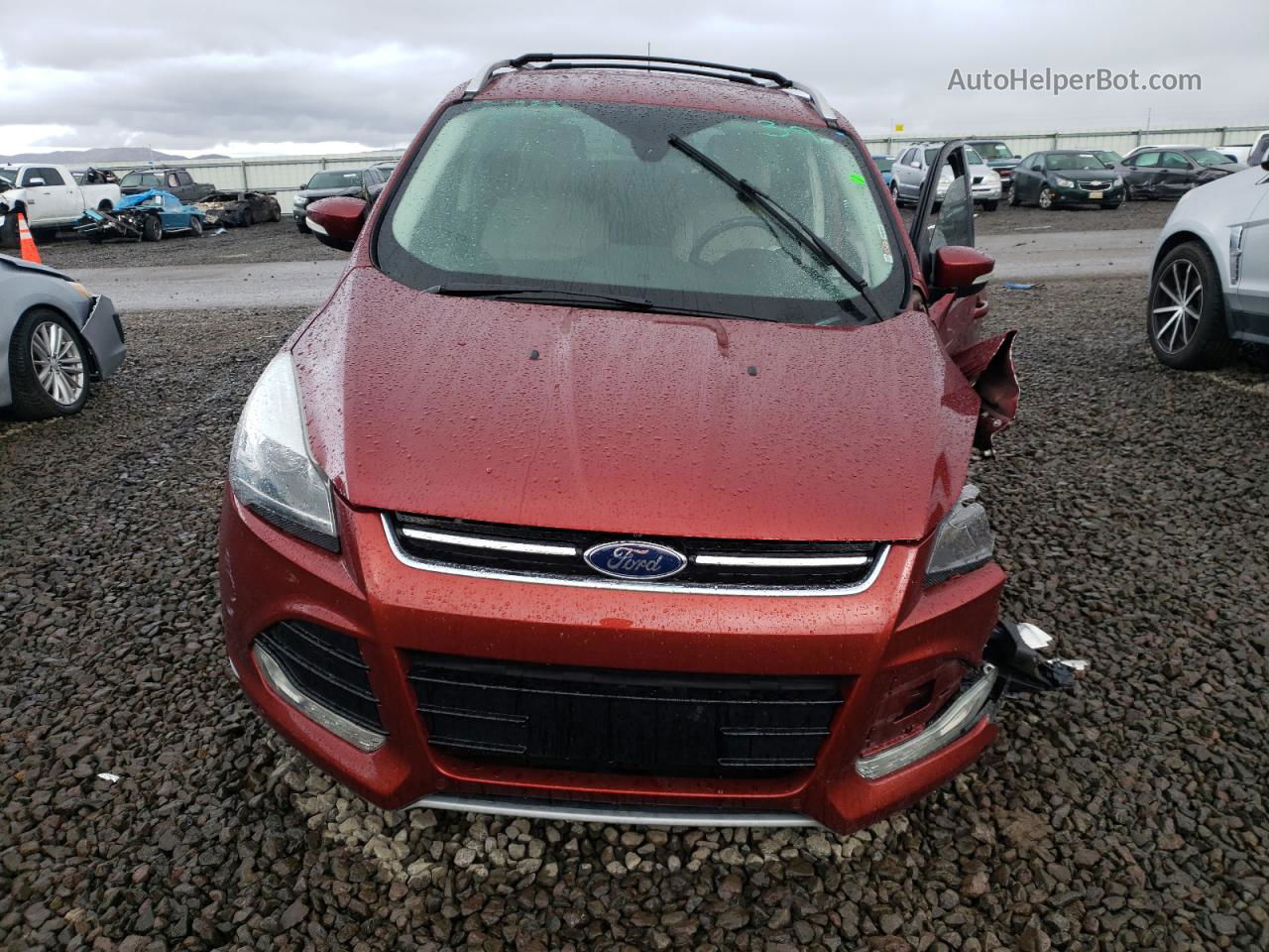 2016 Ford Escape Titanium Красный vin: 1FMCU0J92GUB08133