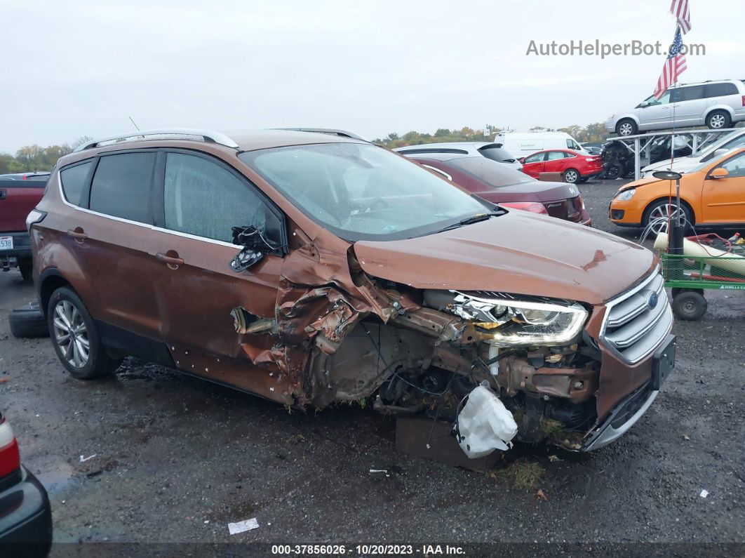 2017 Ford Escape Titanium Коричневый vin: 1FMCU0J92HUE90116