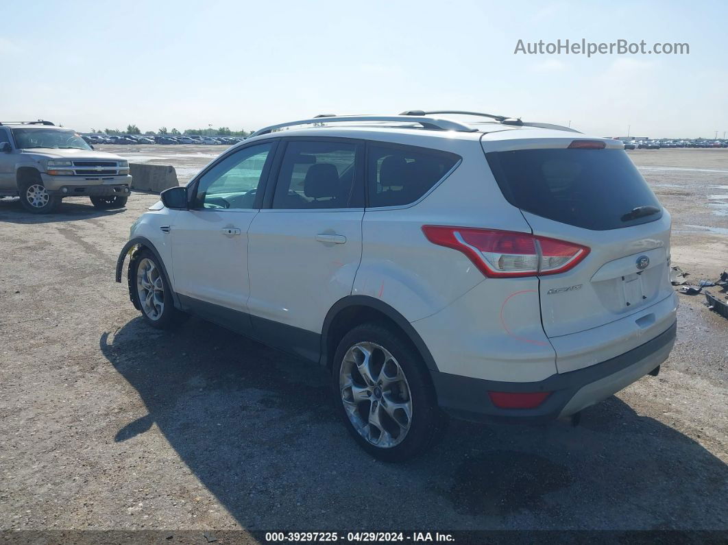 2013 Ford Escape Titanium White vin: 1FMCU0J93DUB00084