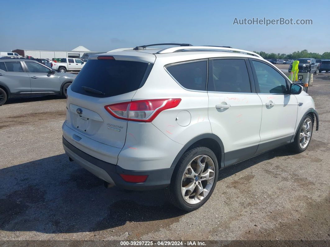 2013 Ford Escape Titanium White vin: 1FMCU0J93DUB00084