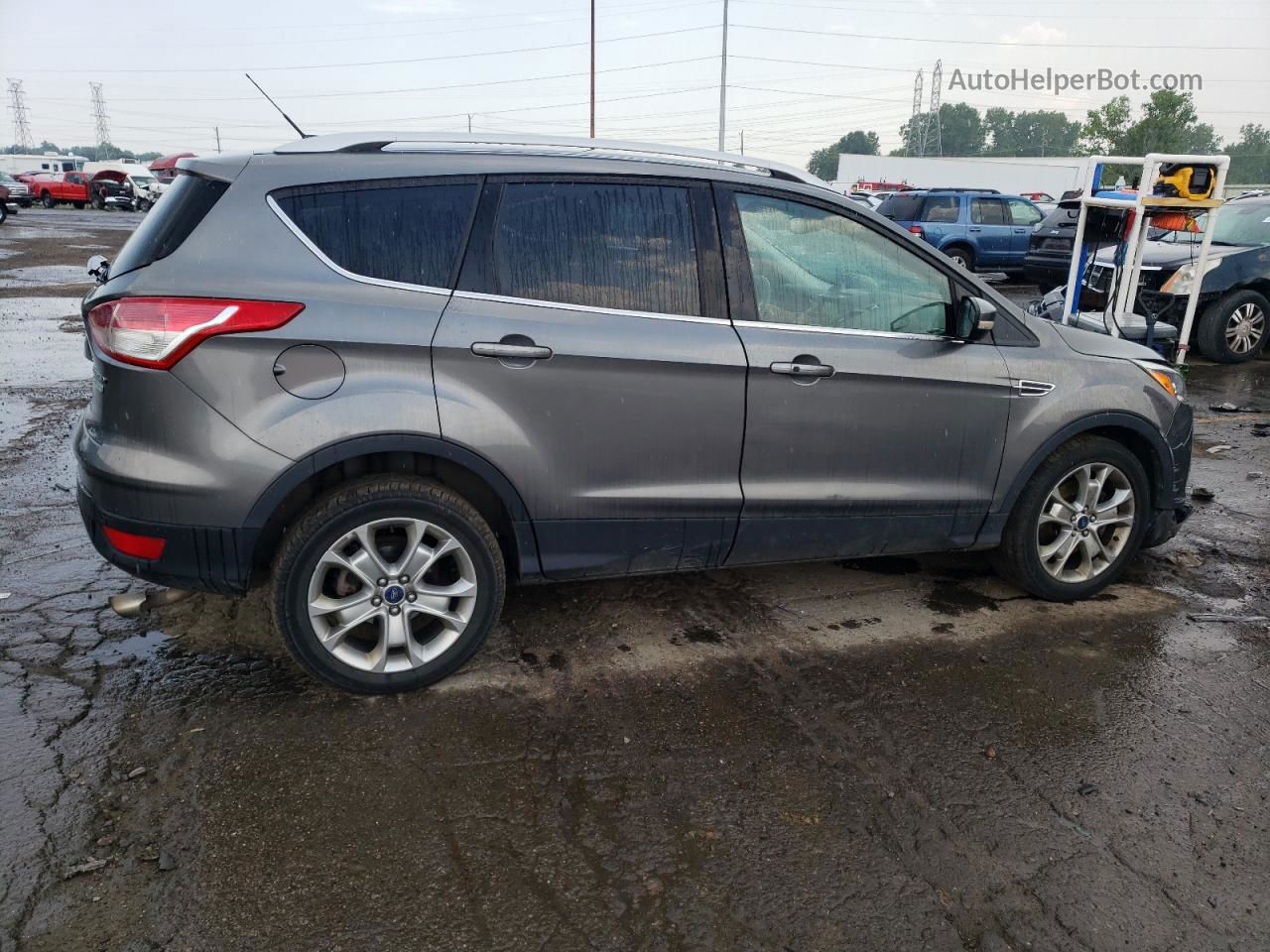 2014 Ford Escape Titanium Silver vin: 1FMCU0J93EUB02273