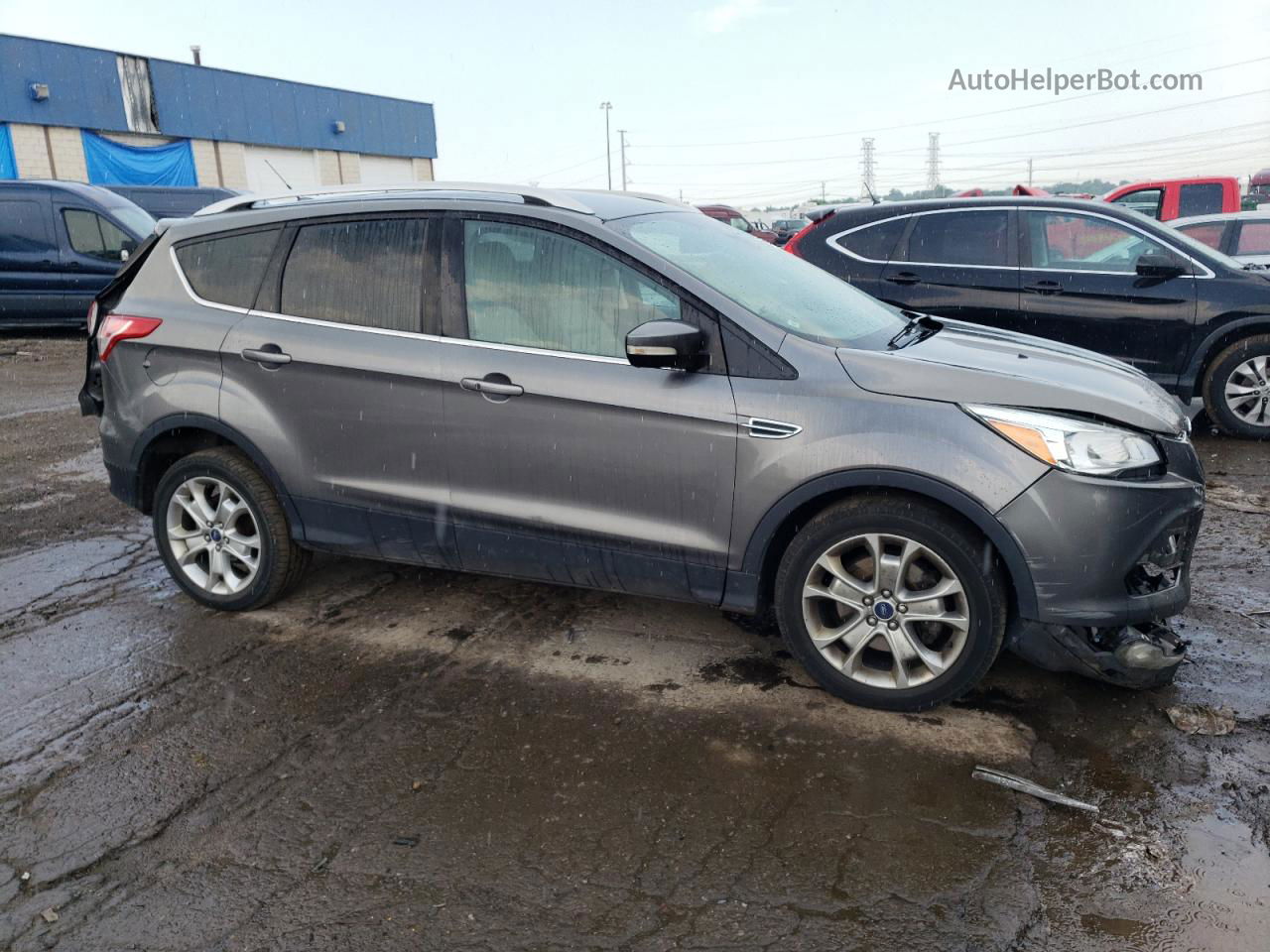 2014 Ford Escape Titanium Silver vin: 1FMCU0J93EUB02273