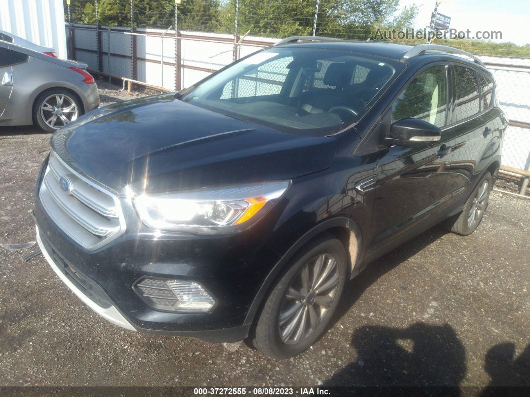 2017 Ford Escape Titanium Черный vin: 1FMCU0J93HUE15747