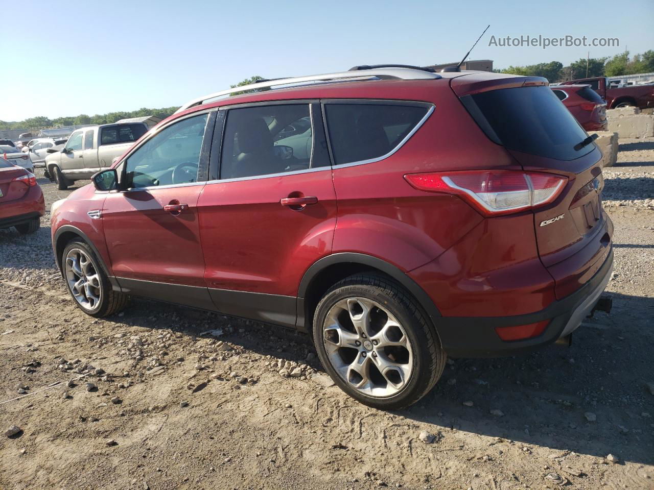 2013 Ford Escape Titanium Red vin: 1FMCU0J94DUC22596