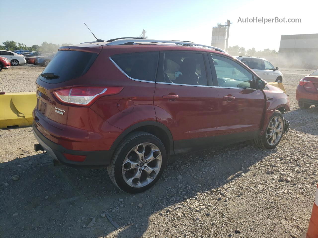 2013 Ford Escape Titanium Red vin: 1FMCU0J94DUC22596