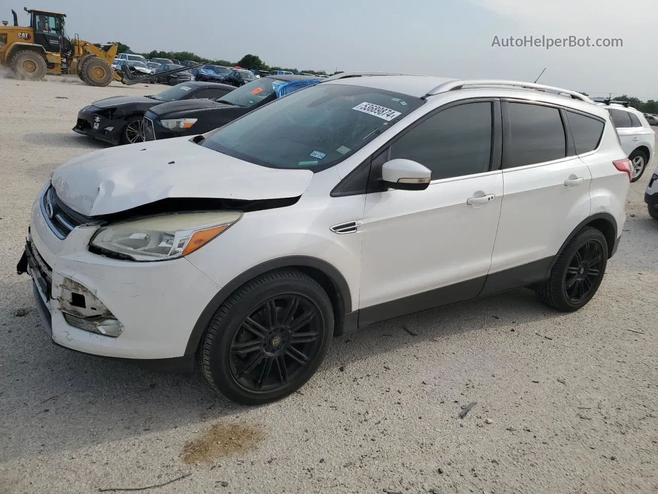 2014 Ford Escape Titanium White vin: 1FMCU0J94EUD93897