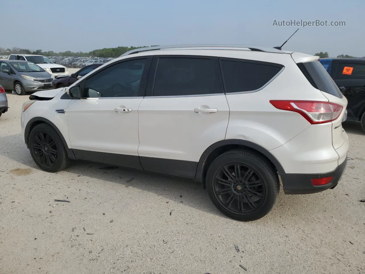 2014 Ford Escape Titanium White vin: 1FMCU0J94EUD93897