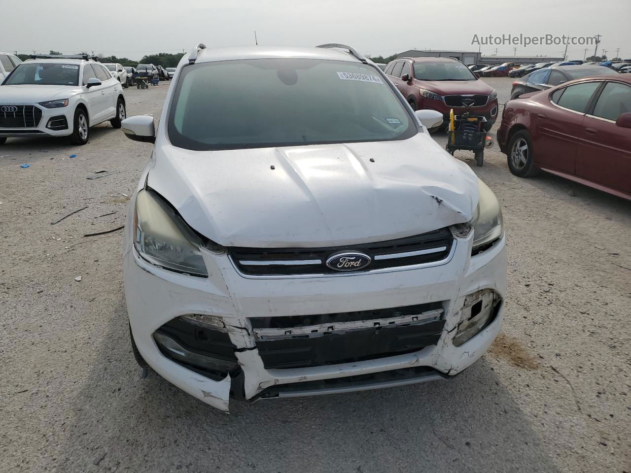 2014 Ford Escape Titanium Белый vin: 1FMCU0J94EUD93897