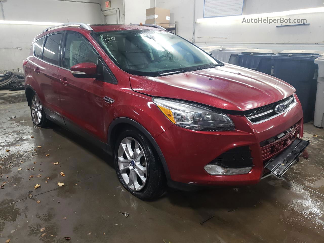 2015 Ford Escape Titanium Maroon vin: 1FMCU0J94FUA16665