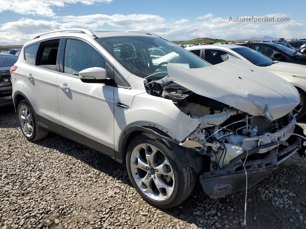 2015 Ford Escape Titanium Белый vin: 1FMCU0J95FUC12162