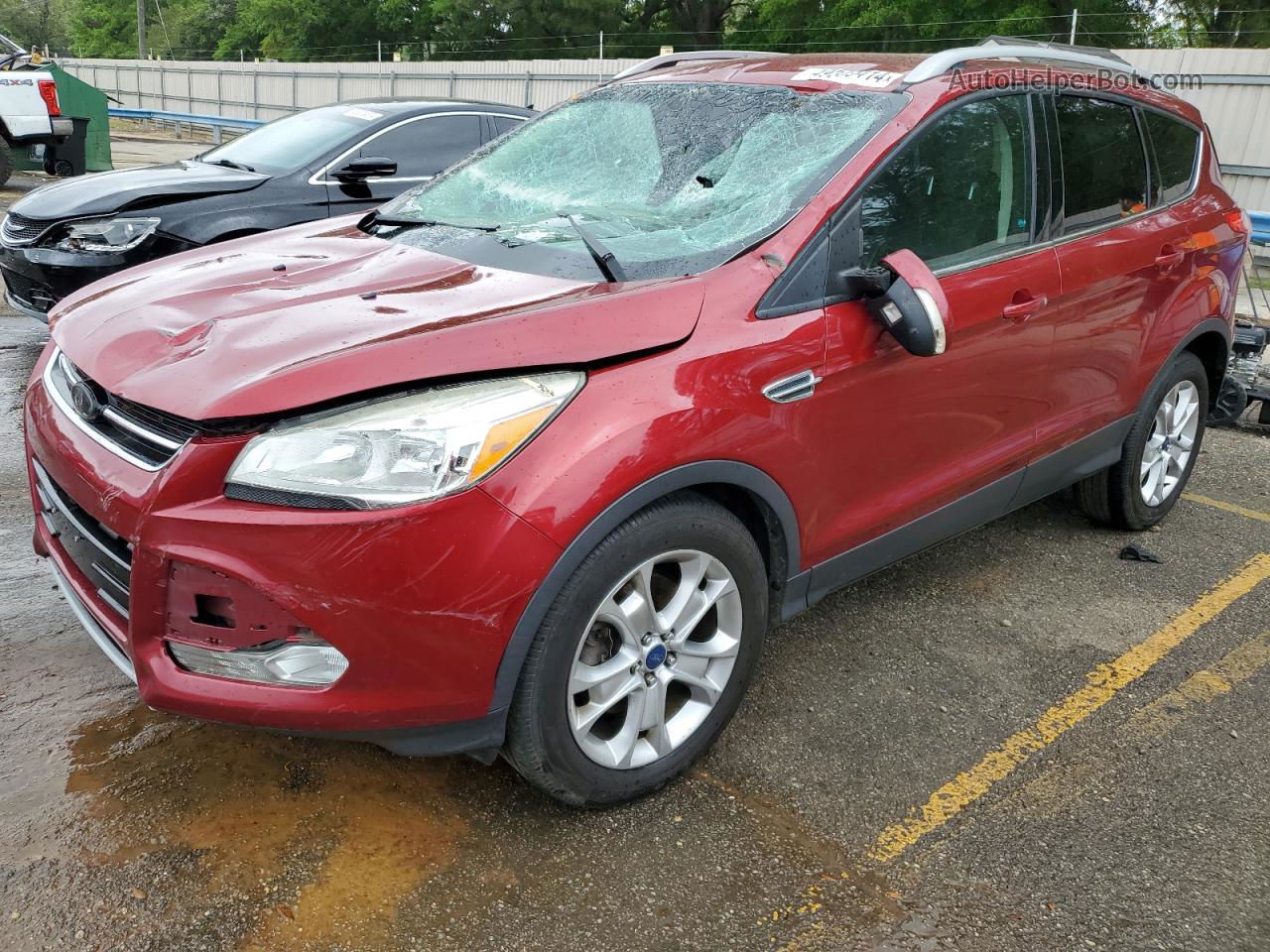 2015 Ford Escape Titanium Красный vin: 1FMCU0J95FUC86908