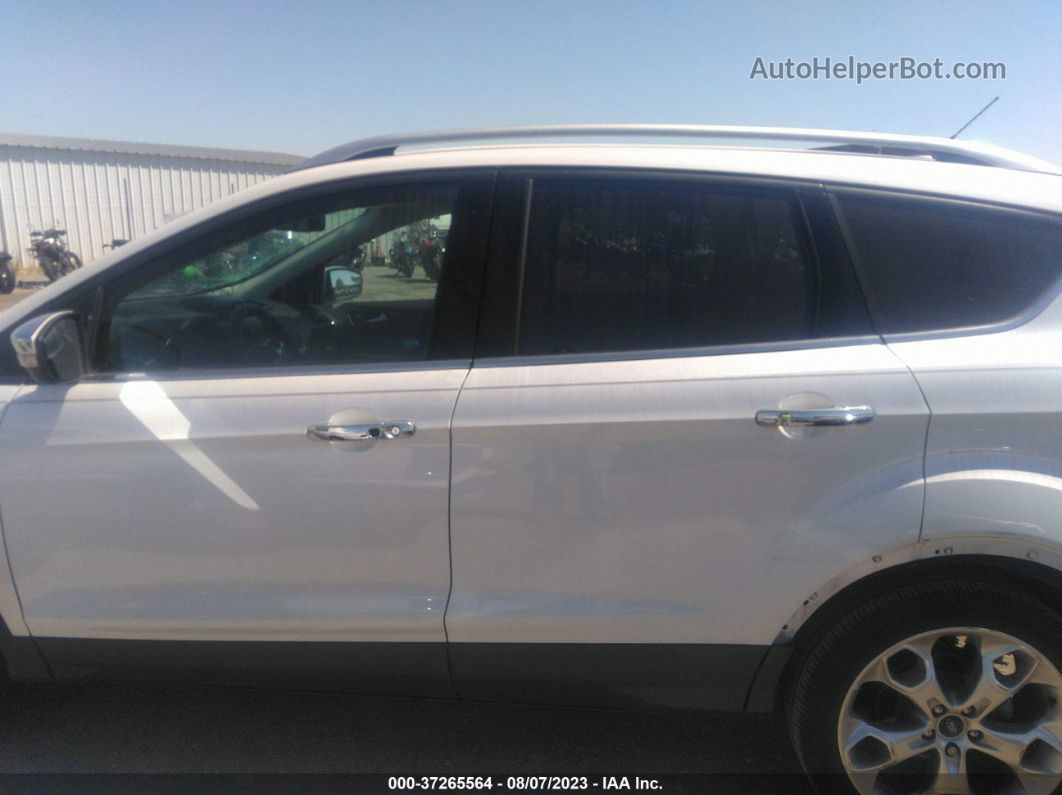 2014 Ford Escape Titanium White vin: 1FMCU0J96EUE47281