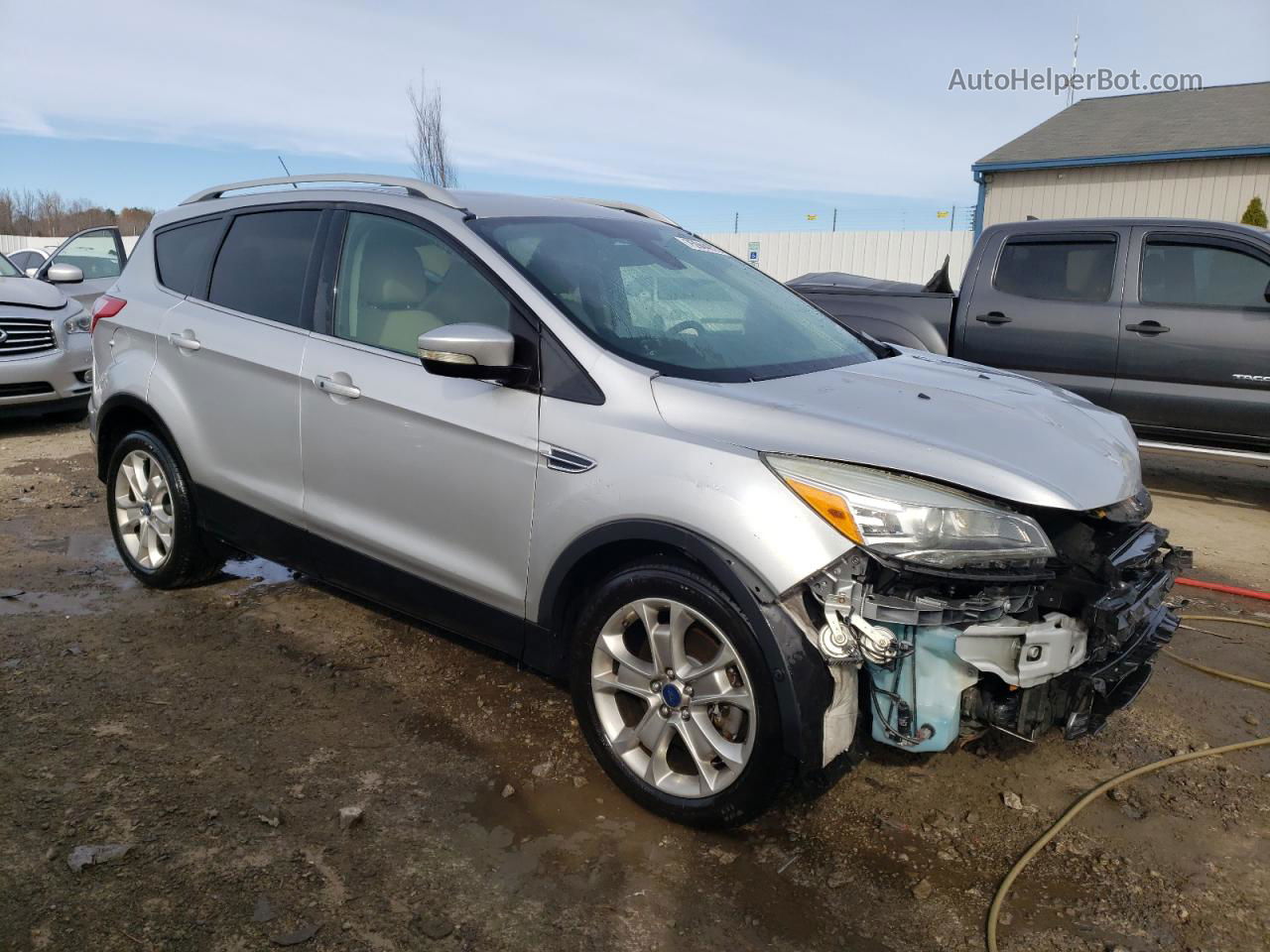 2015 Ford Escape Titanium Серебряный vin: 1FMCU0J96FUA57427