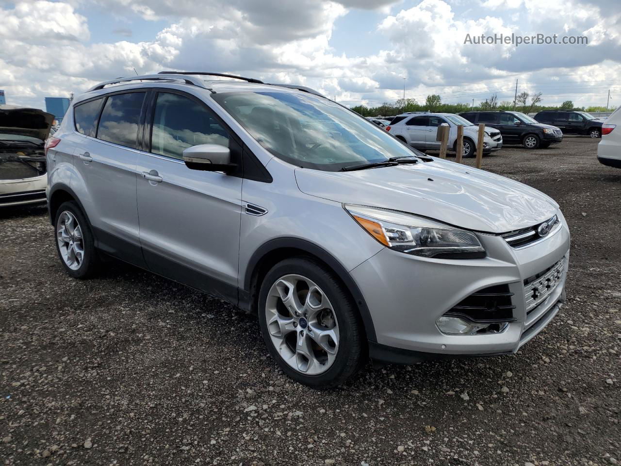 2015 Ford Escape Titanium Серебряный vin: 1FMCU0J96FUC88540